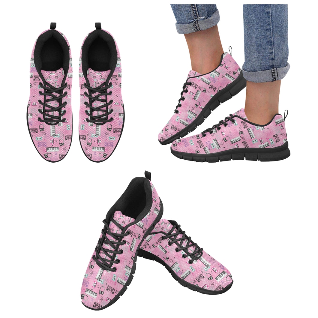 Piano Pattern Print Design 01 Women's Sneaker Shoes