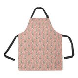 Eiffel Tower Flower Background Pattern Print Desig All Over Print Adjustable Apron