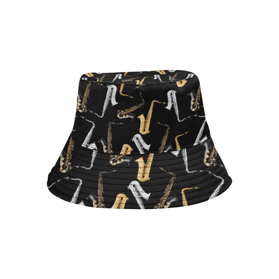 saxophone design pattern Unisex Bucket Hat
