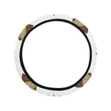 Color hand drawn cacao pattern Car Steering Wheel Cover