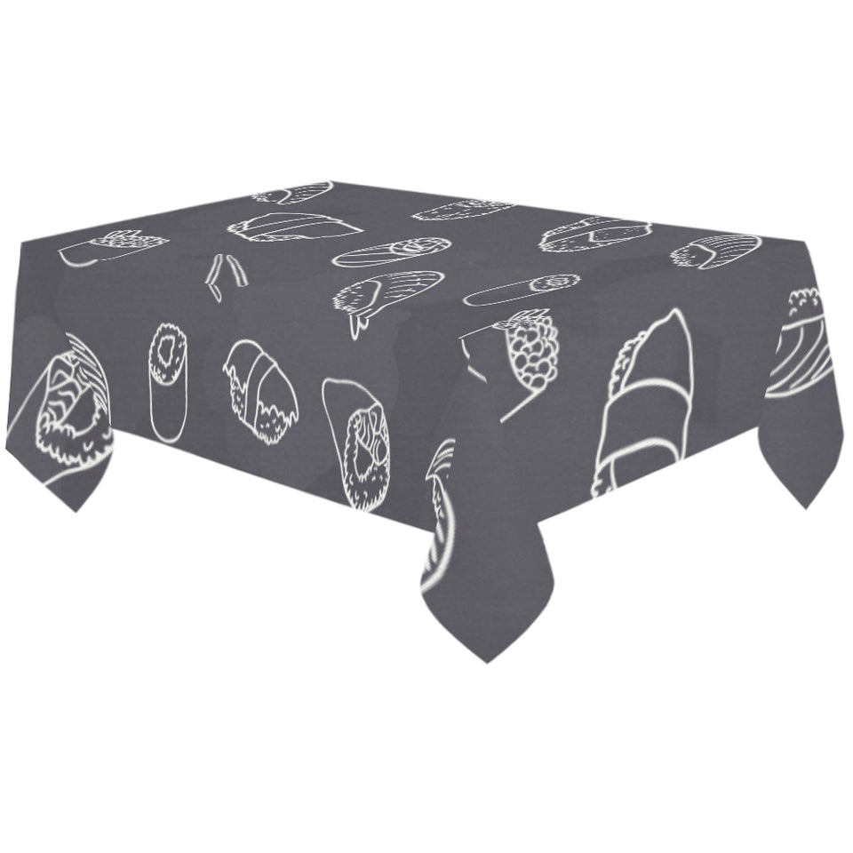 sushi pattern black background Tablecloth