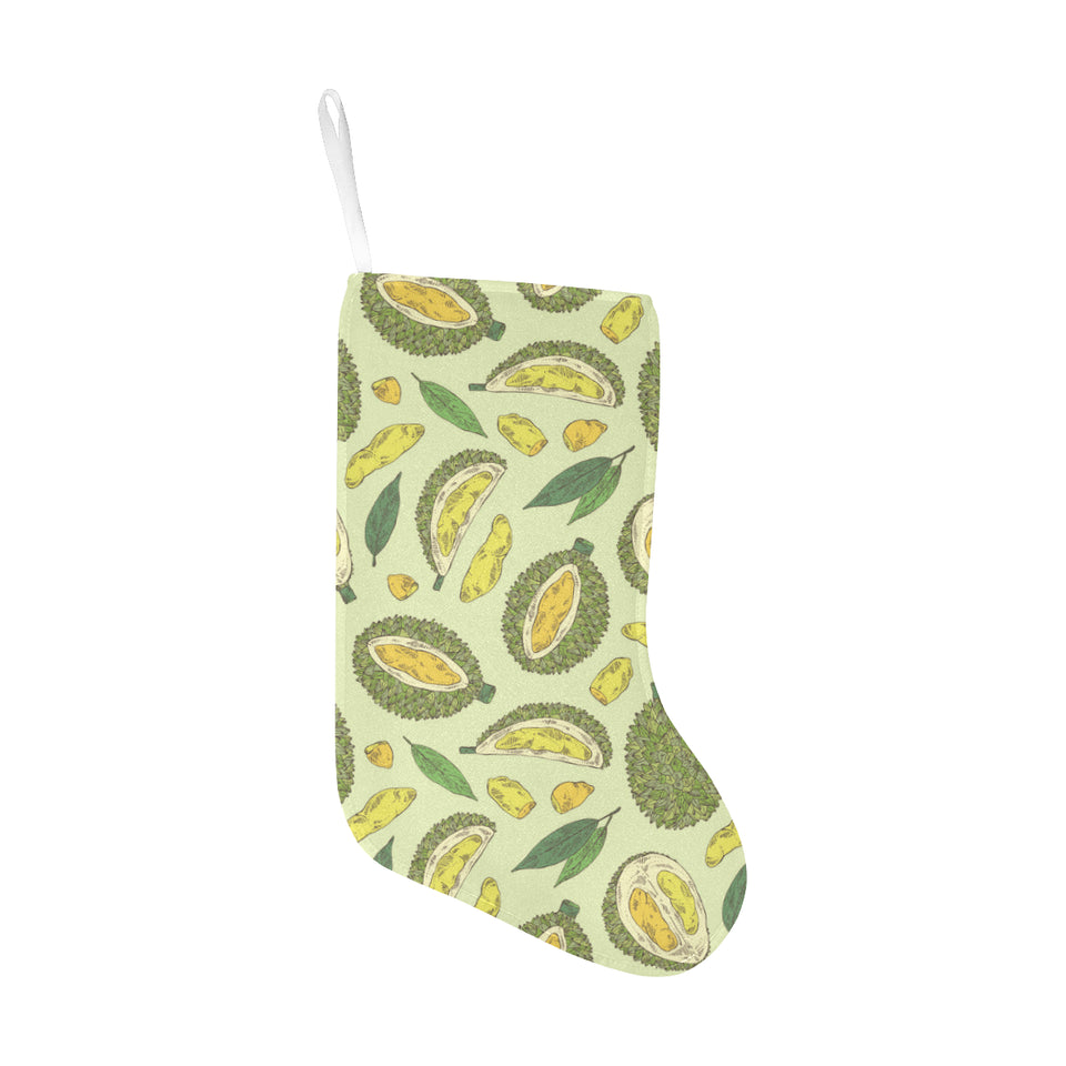 Durian leaves pattern background Christmas Stocking