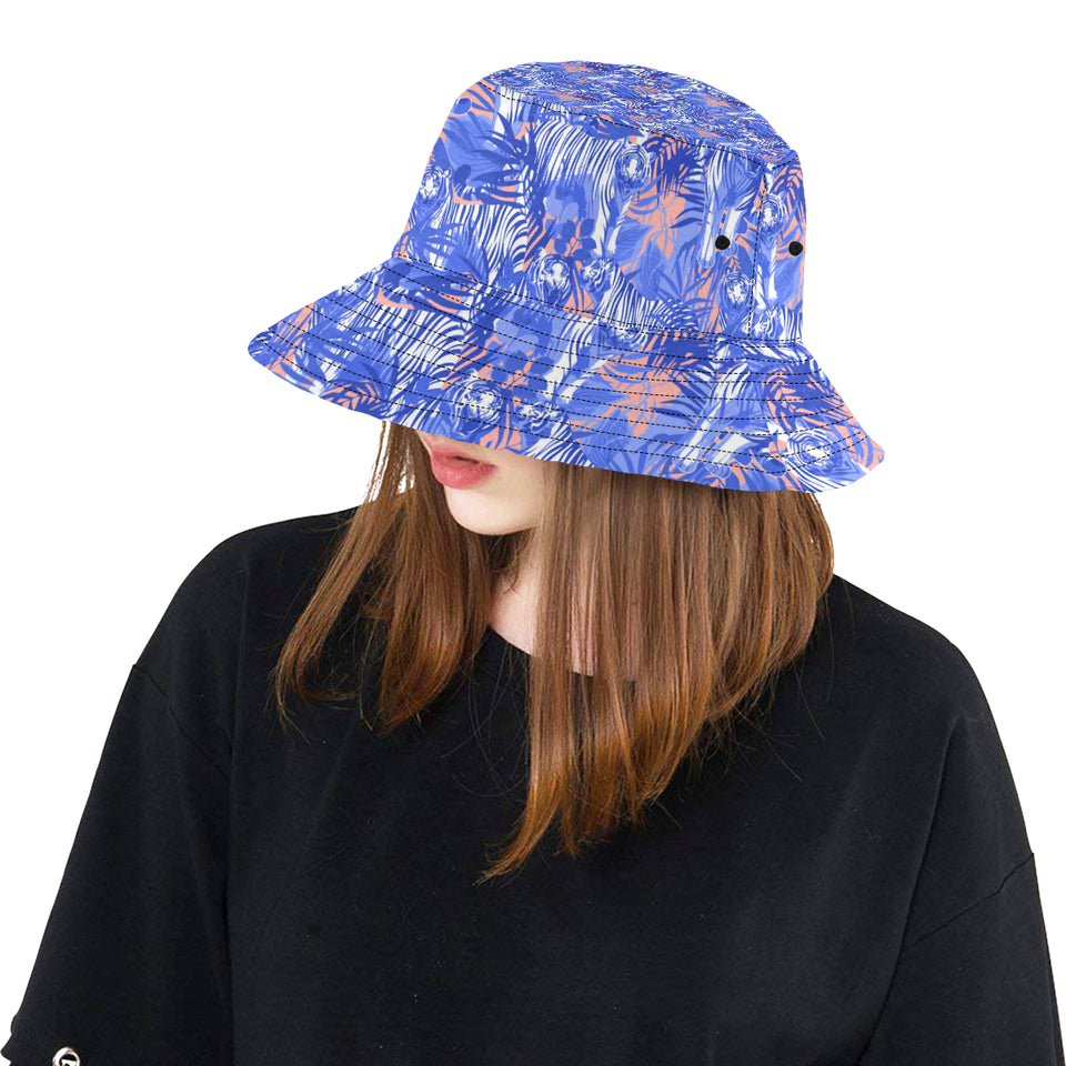 white bengal tigers pattern Unisex Bucket Hat