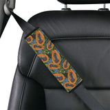 Colorful papaya tropical leaves Car Seat Belt Cover