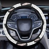 Ninja pattern plaid background Car Steering Wheel Cover