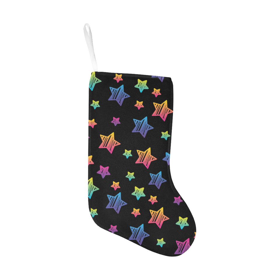 Colorful star pattern Christmas Stocking