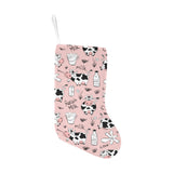 Cows milk product pink background Christmas Stocking
