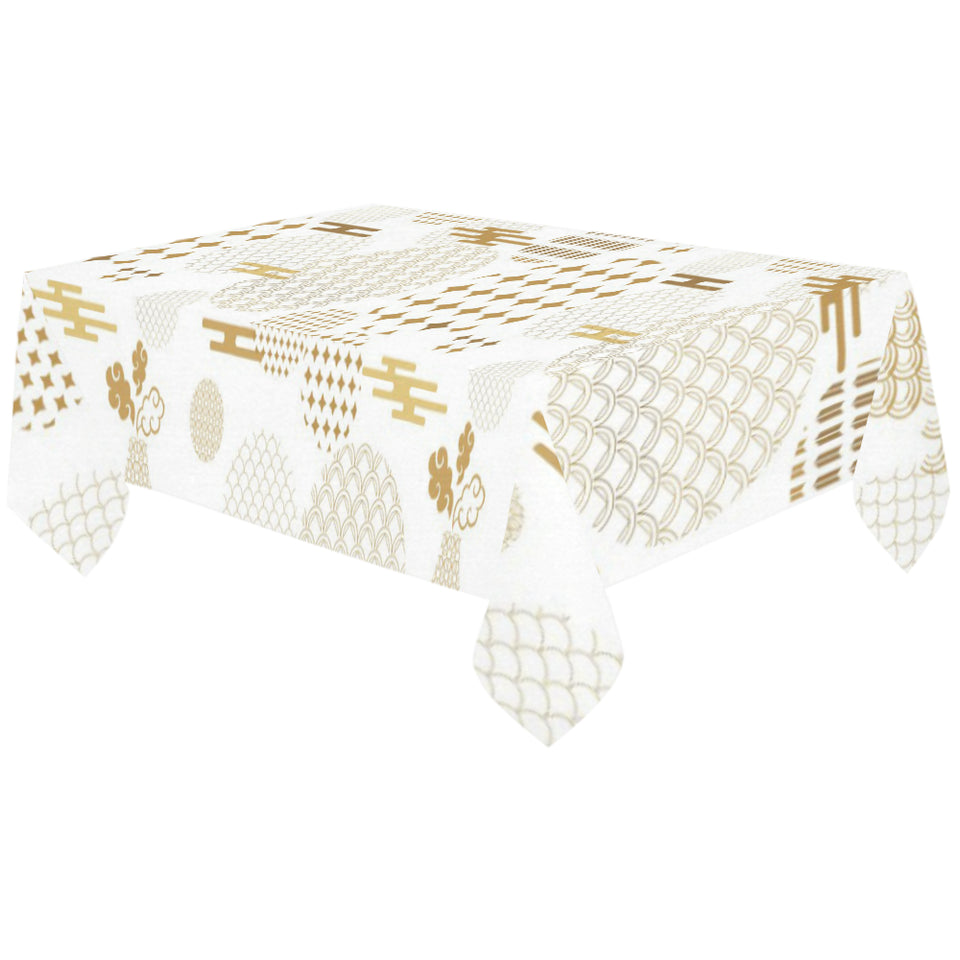 Beautiful gold japanese pattern Tablecloth