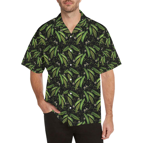 Green Peas Pattern Print Design 02 Men's All Over Print Hawaiian Shirt (Model T58)