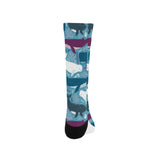 Whale design pattern Crew Socks