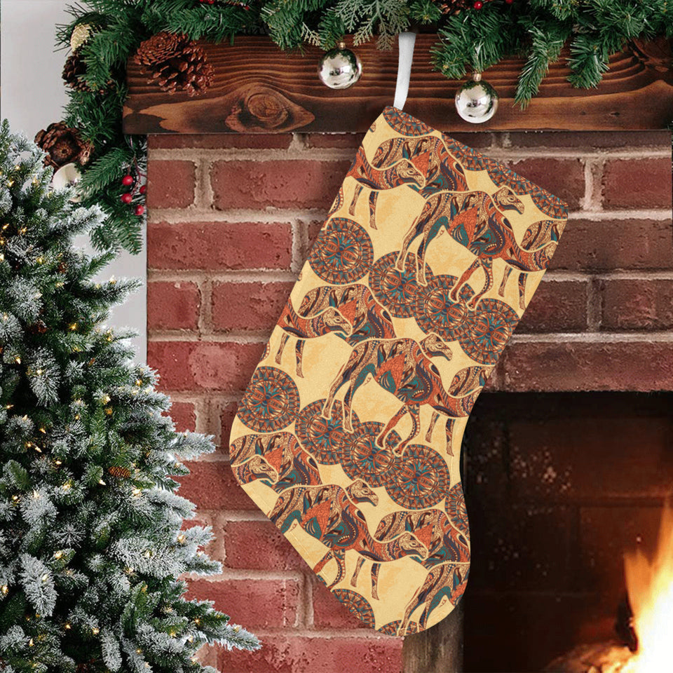 Camel polynesian tribal design pattern Christmas Stocking