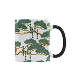 Bonsai red sun japanese pattern Morphing Mug Heat Changing Mug