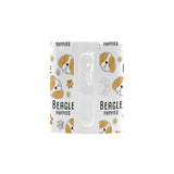 Cute beagle dog pattern background Classical White Mug (Fulfilled In US)