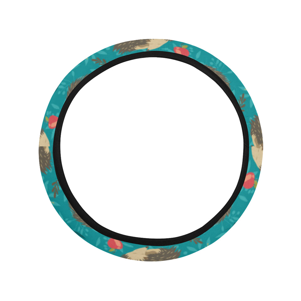 Hedgehog Pattern Print Design 01 Car Steering Wheel Cover