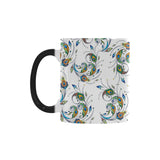 Peacock feather pattern Morphing Mug Heat Changing Mug