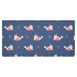 Cute sea lion seal christmas hat candy cane heart Tablecloth