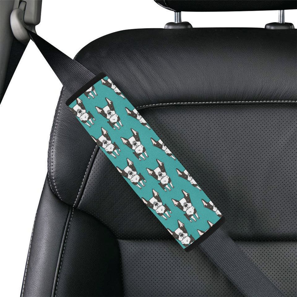 Hand drawn boston terrier dog pattern Car Seat Belt Cover