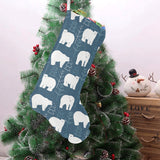 polar bear mother her child pattern Christmas Stocking