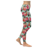 Beautiful flamingo tropical palm leaves hibiscus p Women's Legging Fulfilled In US