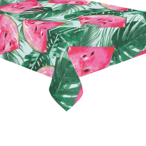 Watermelons tropical palm leaves pattern Tablecloth