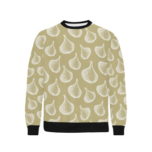 Garlic design pattern Men's Crew Neck Sweatshirt