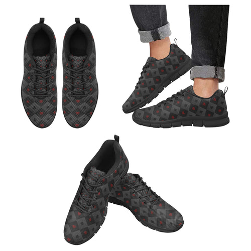 Casino Cards Suits Pattern Print Design 05 Men's Breathable Sneakers ( Model 055)