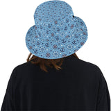 Anchors rudder compass star nautical pattern Unisex Bucket Hat