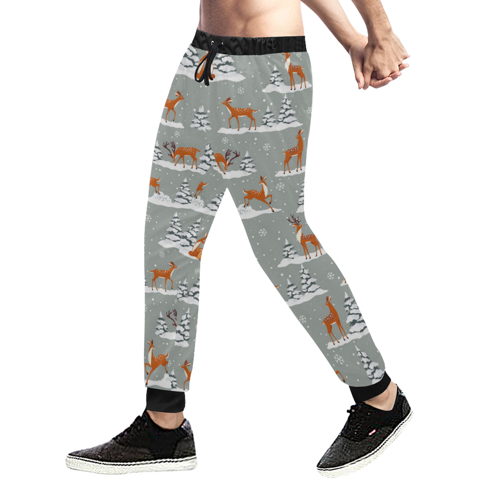 Beautiful deers Winter Christmas Unisex Casual Sweatpants