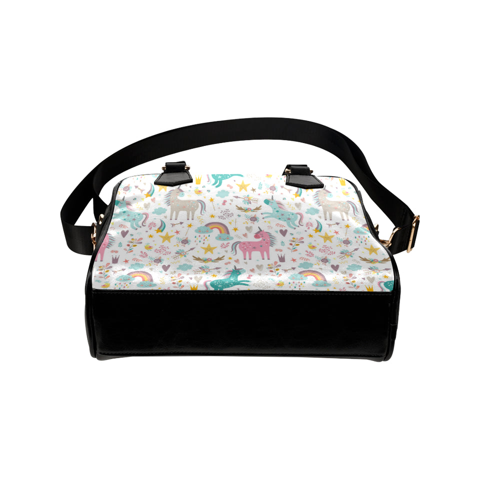 Colorful unicorn pattern Shoulder Handbag