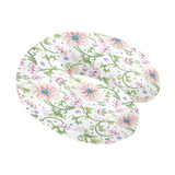 Beautiful pink lotus waterlily leaves pattern U-Shaped Travel Neck Pillow