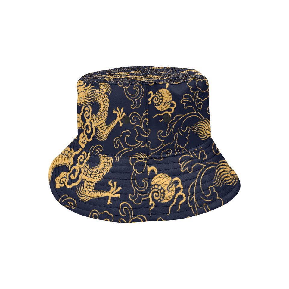Gold dragon pattern Unisex Bucket Hat