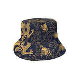 Gold dragon pattern Unisex Bucket Hat