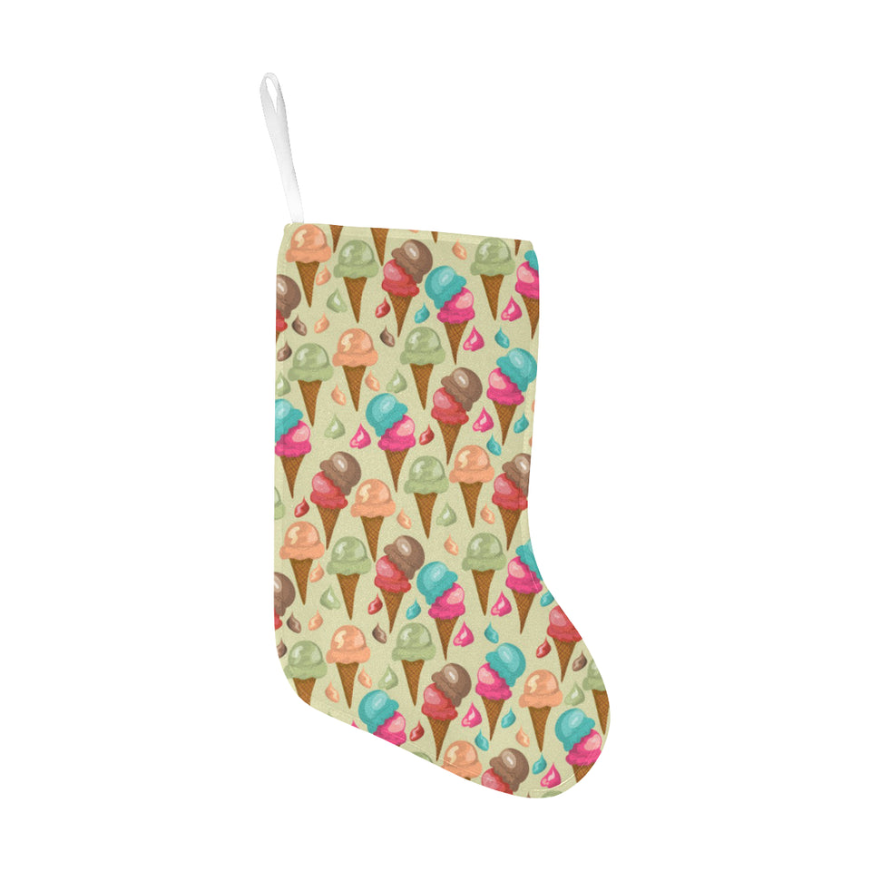 Colorful ice cream pattern Christmas Stocking