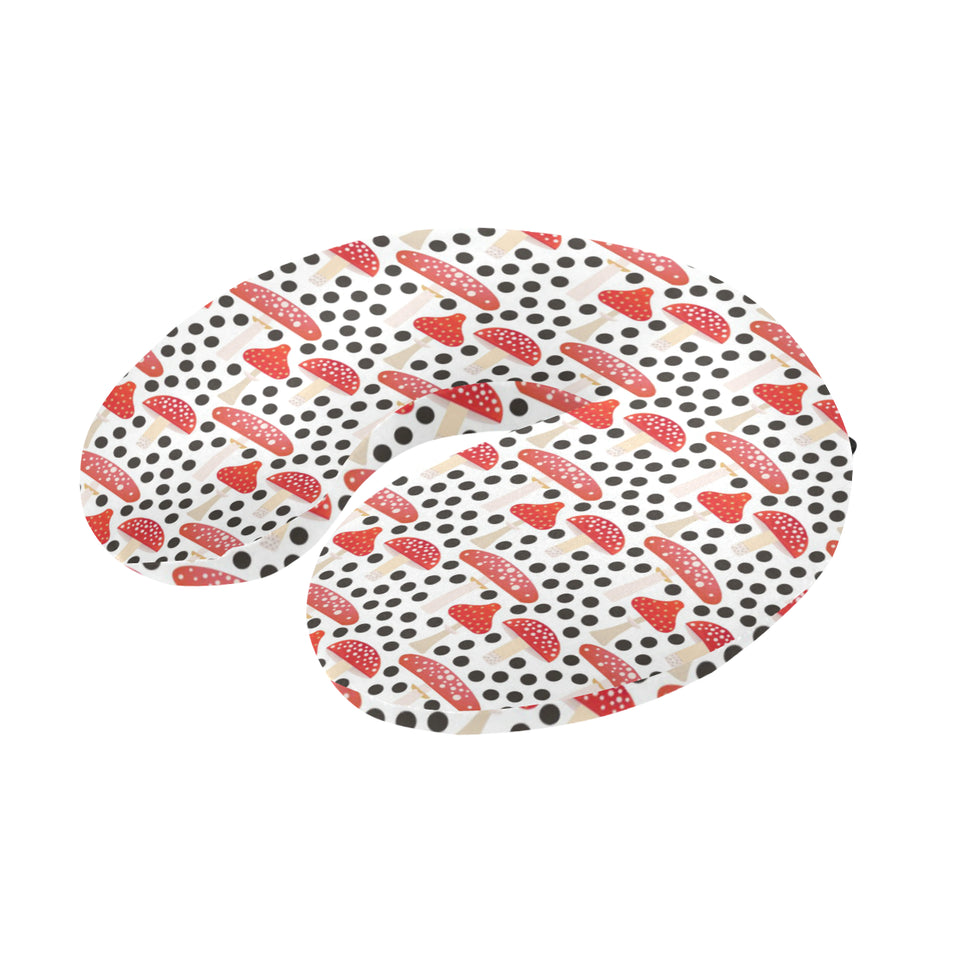 Red mushroom dot pattern U-Shaped Travel Neck Pillow