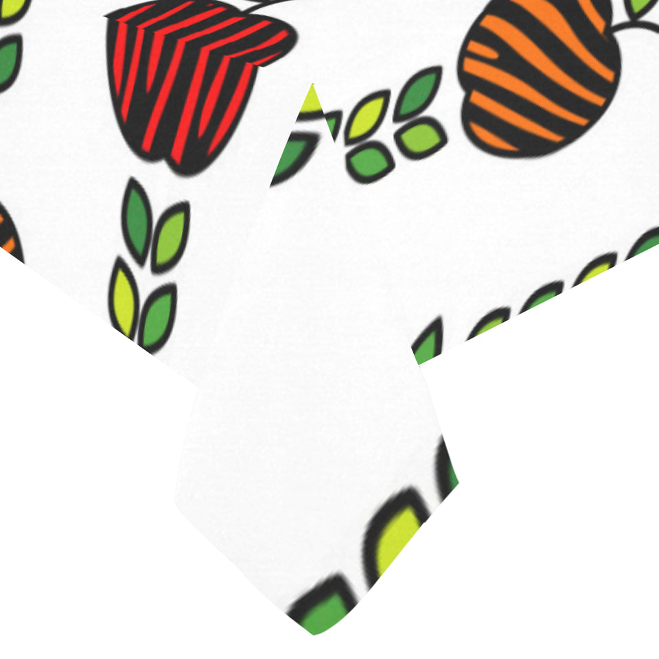 colorful apples leave zebra stripe Tablecloth