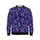 Cute owls pattern boho style ornament Men's Crew Neck Sweatshirt
