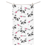 Hand Drawn faces of pandas pattern Bath Towel