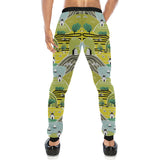 Hand drawn windmill pattern Unisex Casual Sweatpants