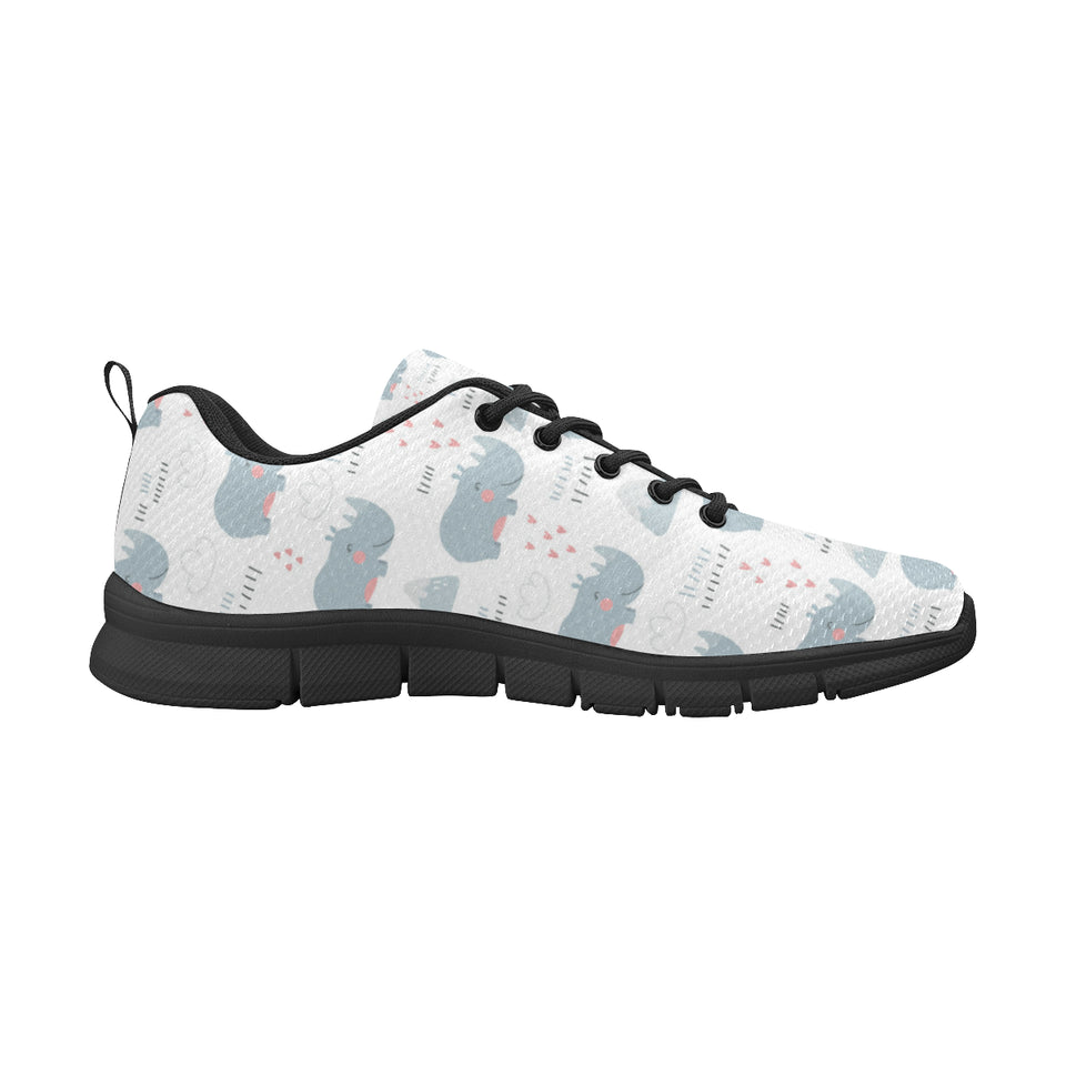 cute rhino heart pattern Women's Sneaker Shoes