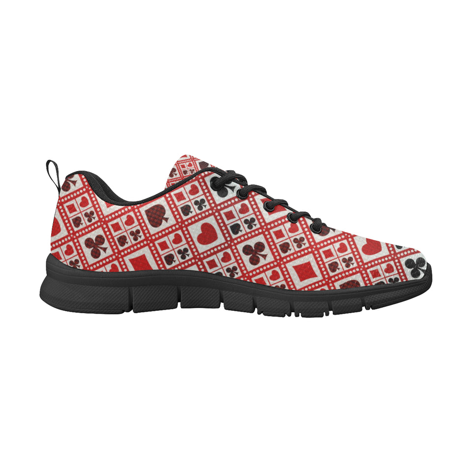 Casino Cards Suits Pattern Print Design 03 Men's Breathable Sneakers ( Model 055)