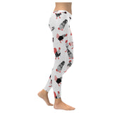 Cool rooster chicken cock floral ornament backgroud Women's Legging Fulfilled In US