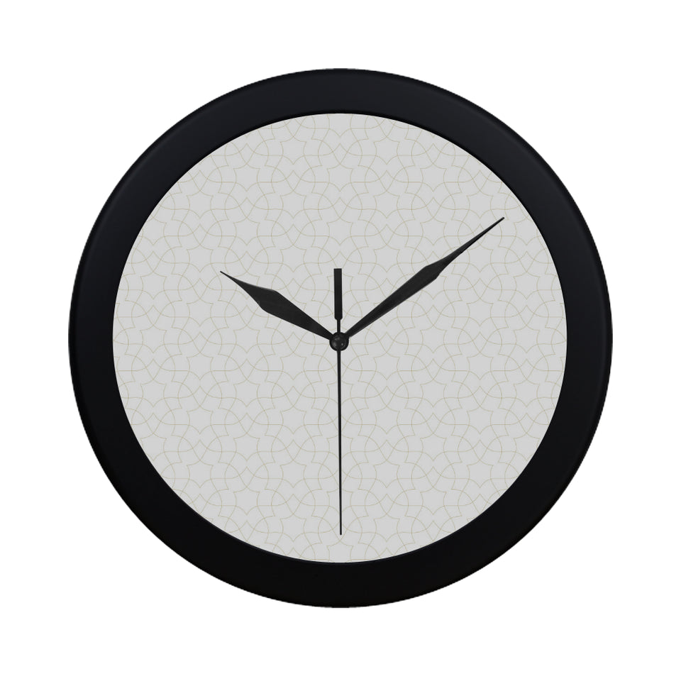 arabic white pattern Elegant Black Wall Clock