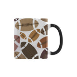 American football ball pattern Morphing Mug Heat Changing Mug