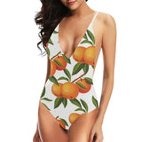 Oranges pattern background Women's One-Piece Swimsuit