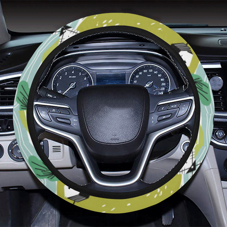 Hand drawn windmill pattern Car Steering Wheel Cover