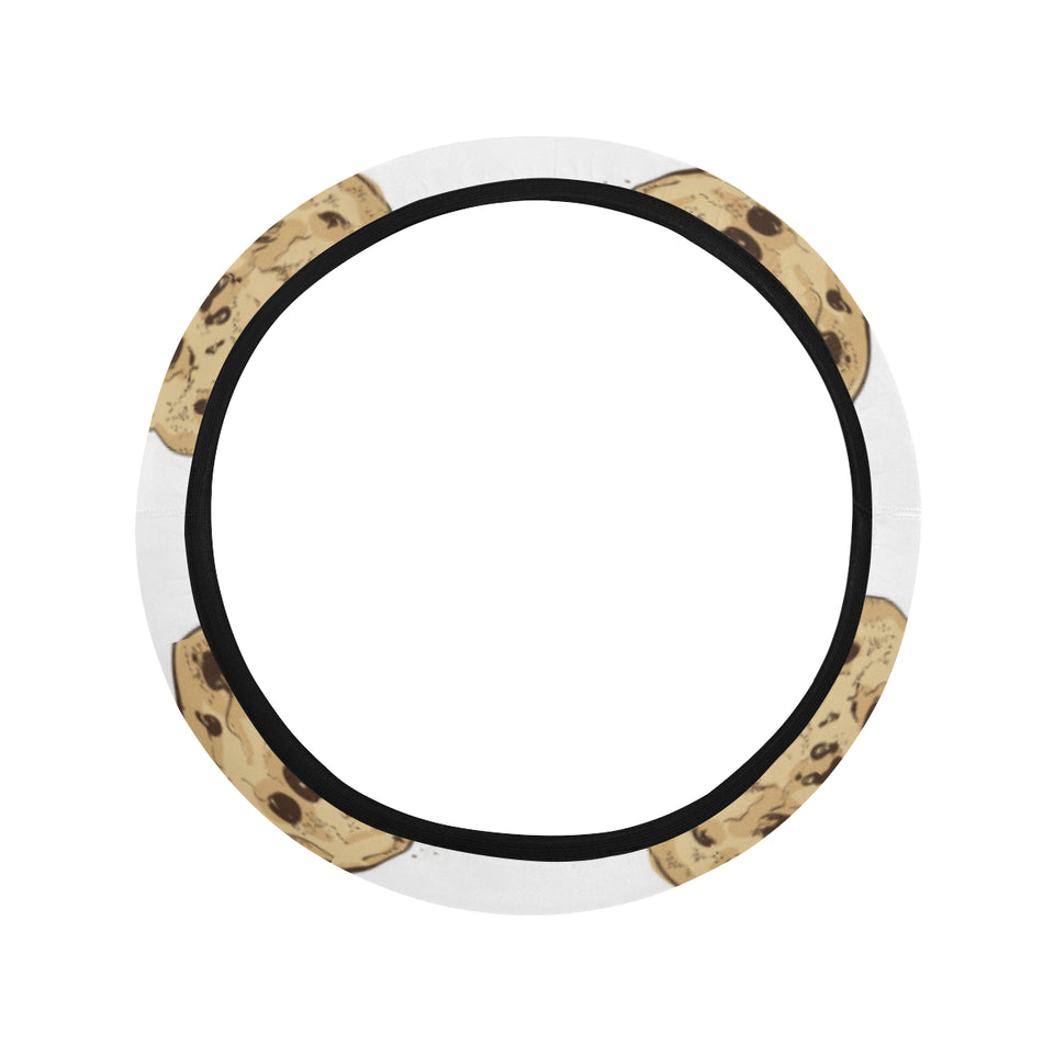 Sketch style cookie pattern Car Steering Wheel Cover
