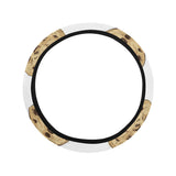 Sketch style cookie pattern Car Steering Wheel Cover