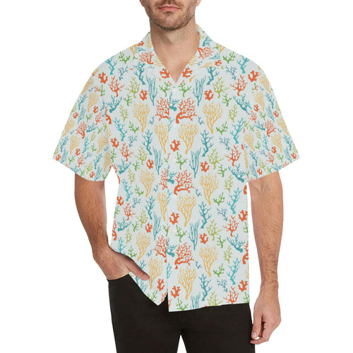 Coral Reef Pattern Print Design 02 Men's All Over Print Hawaiian Shirt (Model T58)