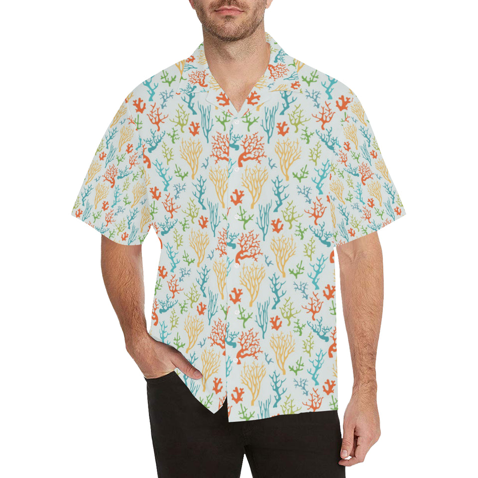 Coral Reef Pattern Print Design 02 Men's All Over Print Hawaiian Shirt (Model T58)