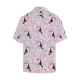 Beautiful toucan flower leaves Men's All Over Print Hawaiian Shirt